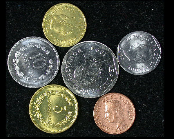 El Salvador Set of 6 Coins